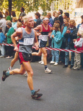 Der Redakteur der Website bei seinem ersten Marathon